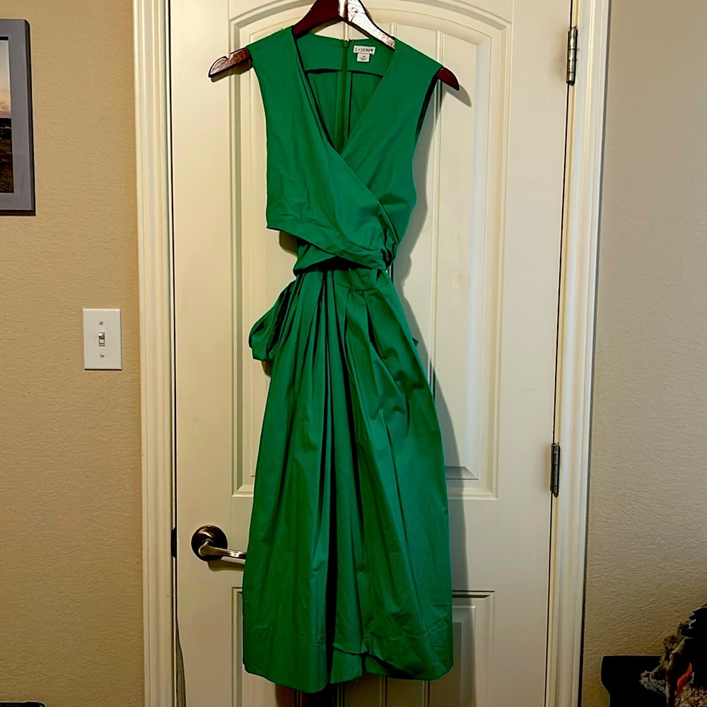 J Crew kelly green wrap dress - size 14